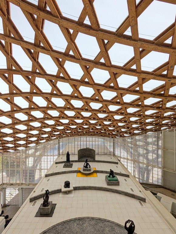 Centre Pompidou-Metz, Kunstmuseum, Frankreich / Arch. Shigeru Ban und Jean de Gastines