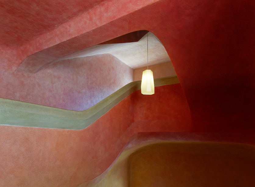 Treppenhaus im Goetheanum , Dornach Schweiz, nach Entwürfen von Rudolf Steiner